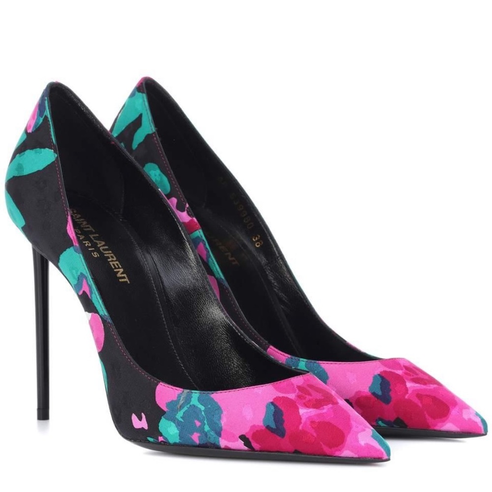 Saint Laurent Zoe floral pumps